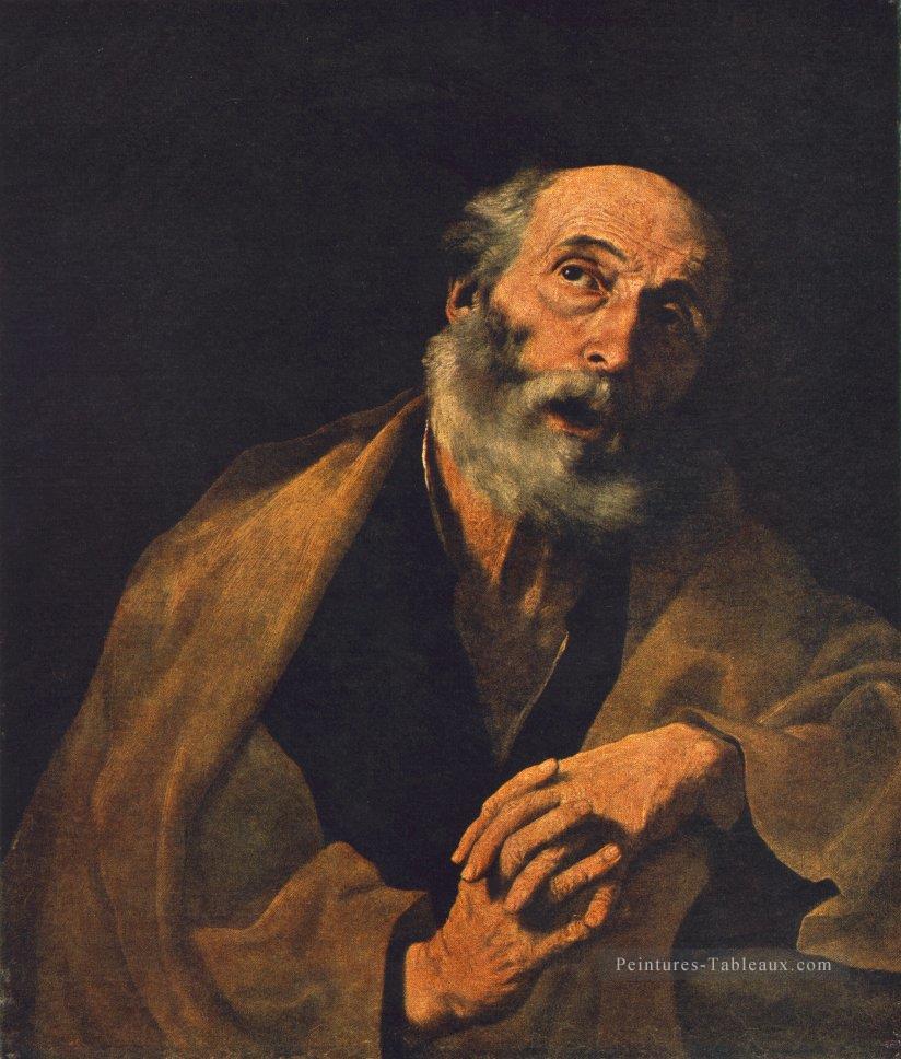St Pierre Tenebrism Jusepe de Ribera Peintures à l'huile